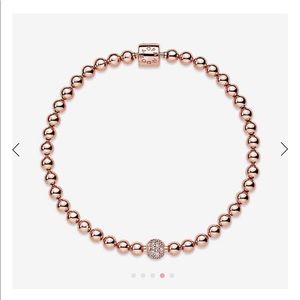 Pandora Rose Gold Beads and Pavé Bracelet
